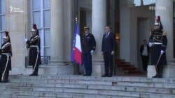 Макрон зустрів Меркель, Зеленського та Путіна – відео Макрон зустрів Меркель, Зеленського та Путіна – відео