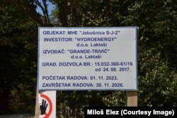 Radovi na izgradnji mini hidroelektrane na rijeci Jabušnici, pritoci rijeke Sutjeske, august 2024.