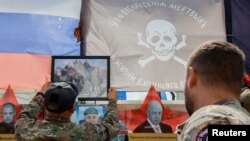 Церемонія вшанування пам’яті бійців ПВК «Вагнера», нещодавно вбитих у Малі північними повстанцями-туарегами, Москва, Росія, 4 серпня 2024 року