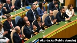 Зал заседаний 80-й сессии Генеральной Ассамблеи ООН. Фото пресс-службы президента Казахстана. Нью-Йорк, 23 сентября 2025 года