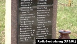 Монумент у Старобешеві з іменами загиблих під час подій Іловайської трагедії