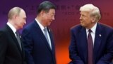 Коллаж: Путин, Си Цзиньпин и Трамп