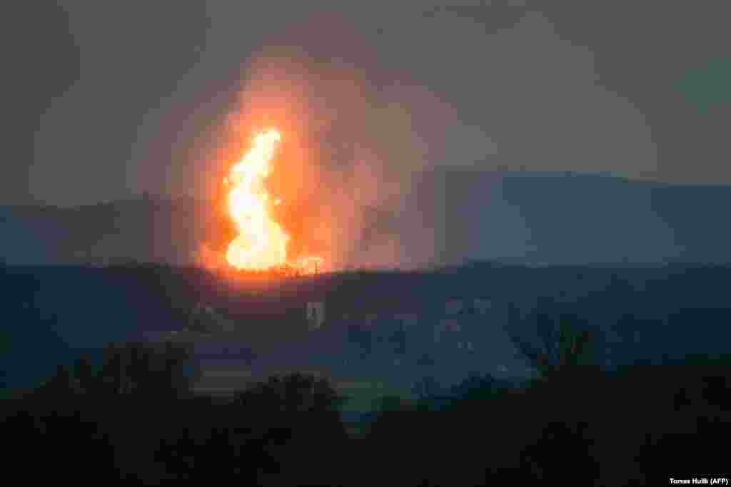 Вогонь на газовій станції у Баумгартені, Австрія