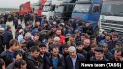Протест дальнобойщиков в Дагестане, 7 апреля 2017 г.