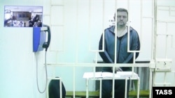 Никита Белых во время рассмотрения жалобы на арест в Мосгорсуде по видеосвязи из СИЗО