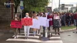 Protest u Podgorici zbog ubistva djevojke koja je tražila zaštitu Protest u Podgorici zbog ubistva djevojke koja je tražila zaštitu