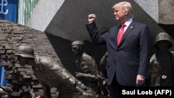 Дональд Трамп на площади Красинских в Варшаве. 6 июля 2017