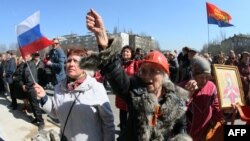 Мітинг проросійських активістів у Донецьку