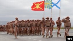 Российские военнослужащие на авиабазе Хмеймим в Сирии