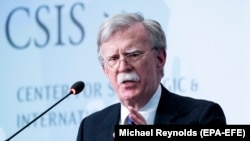 U.S. -- Former U.S. National Security Advisor John Bolton delivers the keynote address of the 'JoongAng Ilbo-CSIS Forum 2019', at the Center for Strategic and International Studies (CSIS) in Washington, September 30, 2019
