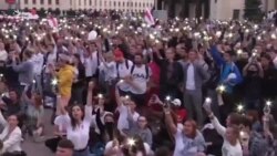 Шоста доба протестів у Мінську – відео Шоста доба протестів у Мінську – відео