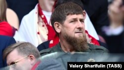 Чеченський лідер Рамзан Кадиров на відкритті Чемпіонату світу з футболу на матчі між Росією та Саудівською Аравією в Москві, 14 червня