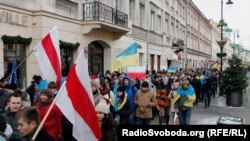 Акція на підтримку Євромайдану, Варшава, грудень 2013 року (фото: Віталій Тукало)