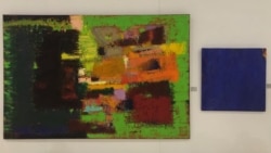 Петро Лебединець, «Присвята». Тіберій Сільваші, «Синя серія» в експозиції виставки