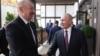 Президент Азербайджана Ильхам Алиев и президент РФ Владимир Путин (слева направо). Россия, Сочи, 2019 год