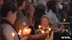 Рождественская литургия в одном из православных храмов Луцка (Волынская обл., Украина) 25 декабря 2019 года.