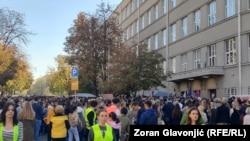 Ispraćaj novopazarskih studenata za Novi Sad, Beograd, Srbija, 29. oktobar 2025.