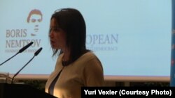 Жанна Нємцова виступає у Берліні, 9 жовтня 2017 року