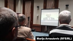 Bh. logoraši promatraju izricanje presude Jadranku Prliću i ostalima u Haškom sudu, Sarajevo