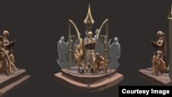 Попередня версія меморіалу Віталія Мельника