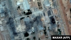 ირანის ისპაანის რაიონში მდებარე ბირთვულ ობიექტზე აშშ-ის დარტყმის შემდეგ გადაღებული სატელიტური ფოტო. 2025 წლის 22 ივნისი