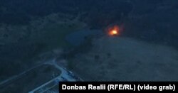 Російський БМП детонує після влучання ракети ПТРК «Джавелін». Луганщина. Весна 2022 року