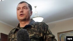 Первый руководитель группировки «ЛНР», которая в Украине признана террористической, Валерий Болотов. Оккупированный Луганск, 21 апреля 2014 года