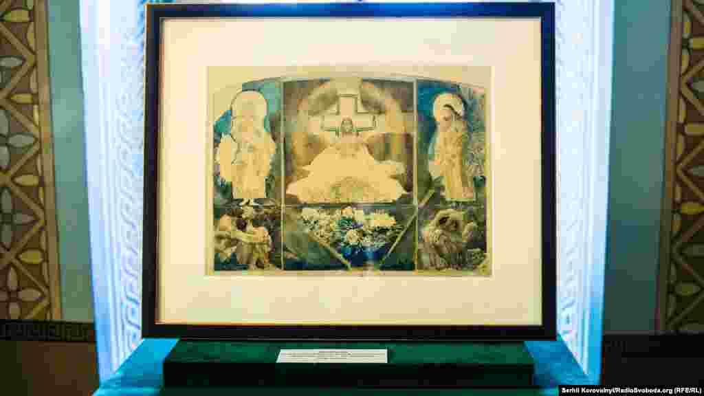 «Воскресіння», копія ескізу Михайла Врубеля до розписів Володимирського собору в Києві, виконана Георгієм. та Сергієм Вербицкими