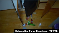 Фото из полицейского расследования. Гостиничный номер Лесина