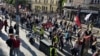 Kolona demonstranata prošetala je od Trga Republike do policijske stanice u Ulici majke Jevrosime, 27. maj 2025.