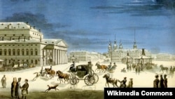 Большой Каменный театр. Неизвестный художник. 1810-е