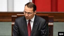 Радослав Сикорский после избрания председателем сейма Республики Польша