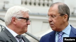 Главы МИД Германии и России – Франк-Вальтер Штайнмайер и Сергей Лавров