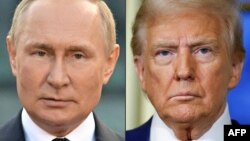 Фотоколаж – лідери РФ і США Володимир Путін (л) і Дональд Трамп