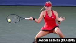 Українська тенісистка Даяна Ястремська під час турніру WTA