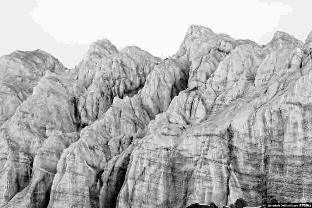 Parts of the Davidov glacier have been destroyed as part of the mine's expansion.