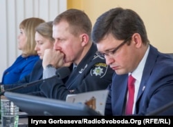 (слева направо) Вячеслав Аброськин и Вадим Бойченко во время проведения форума