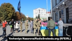 Учасники пікету в Запоріжжі, 23 вересня 2016 року