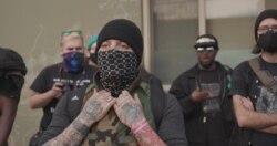 Демонстранти в «Автономній зоні»