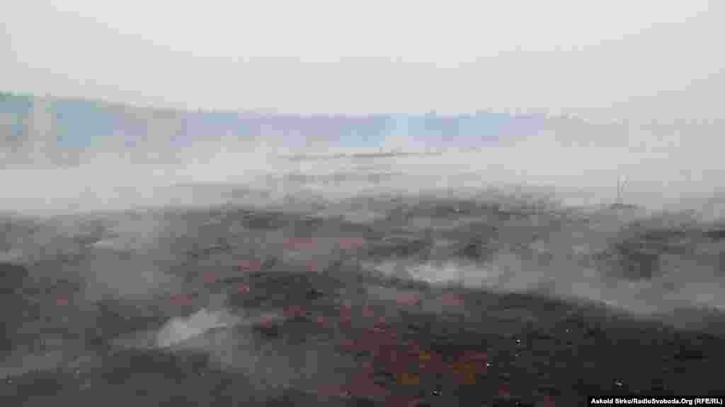 Тління торф'яників біля села Стоянка поблизу Києва, 21 жовтня 2015 року