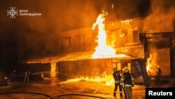 Гасіння пожежі після удару безпілотника, фото ілюстративне