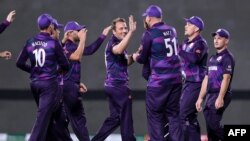 سکاټ لېنډي لوبغاړي د کرکټ جهاني جام سیالیو کې بنګله دېشۍ لوبډلې ته په ماتې ورکولو خوښي کوي: ۲۰۲۱، ۱۷ اکتوبر