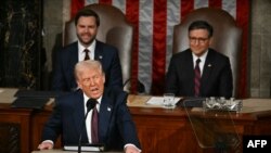 Президент США Дональд Трамп виступає під час виступу на спільній сесії Конгресу в Капітолії США у Вашингтоні, округ Колумбія, 4 березня 2025 року