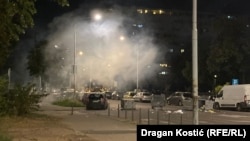 Tymi nga gazi lotsjellës i hedhur në Novi Beograd, më 13 gusht 2025.