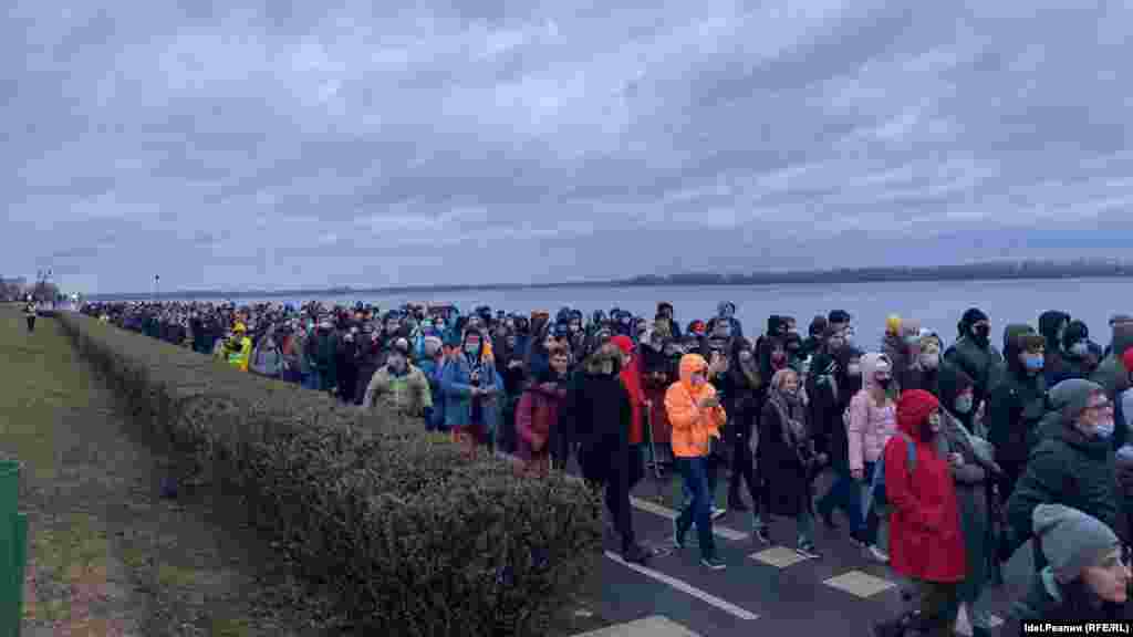 Акция в поддержку Алексея Навального в Самаре, 21 апреля 2021 года. 