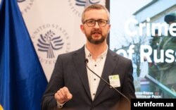 Заступник голови Меджлісу кримськотатарського народу Наріман Джелял під час конференції «Крим після п'яти років російської окупації» в Інституті миру США. Вашингтон, 19 березня 2019 року