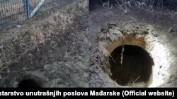 Tuneli koje su iskopali migranti kako bi prešli iz Srbije u Mađarsku, ispod ograde na granici