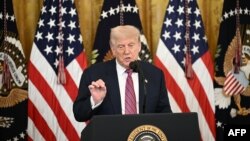 Президент США Дональд Трамп під час виступу в Білому домі
