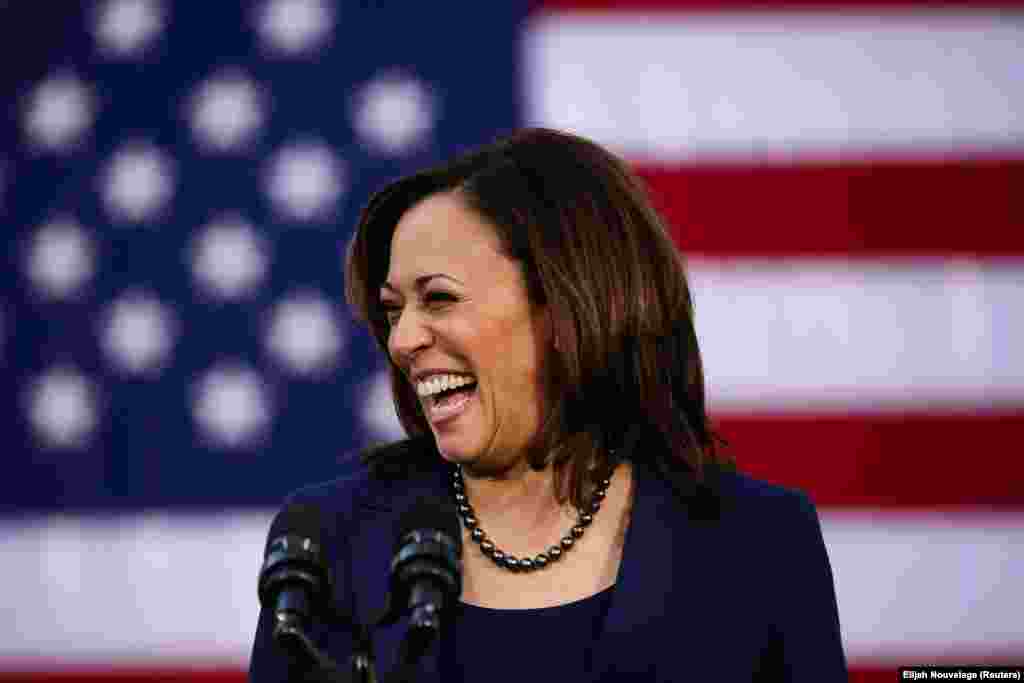 Камала Харрис после объявления о выдвижении ее кандидатуры на пост вице-президента США от Демократической партии. Окленд, Калифорния, 27 января 2019 года.  
