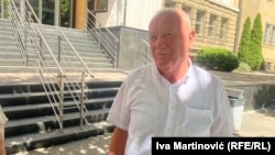 Milenko Živanović ispred Specijalnog suda u Beogradu, nakon izricanja prvostepene presude, 1. jul 2025.